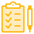 icon illustration of a check list