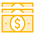 icon illustration of a stack of money